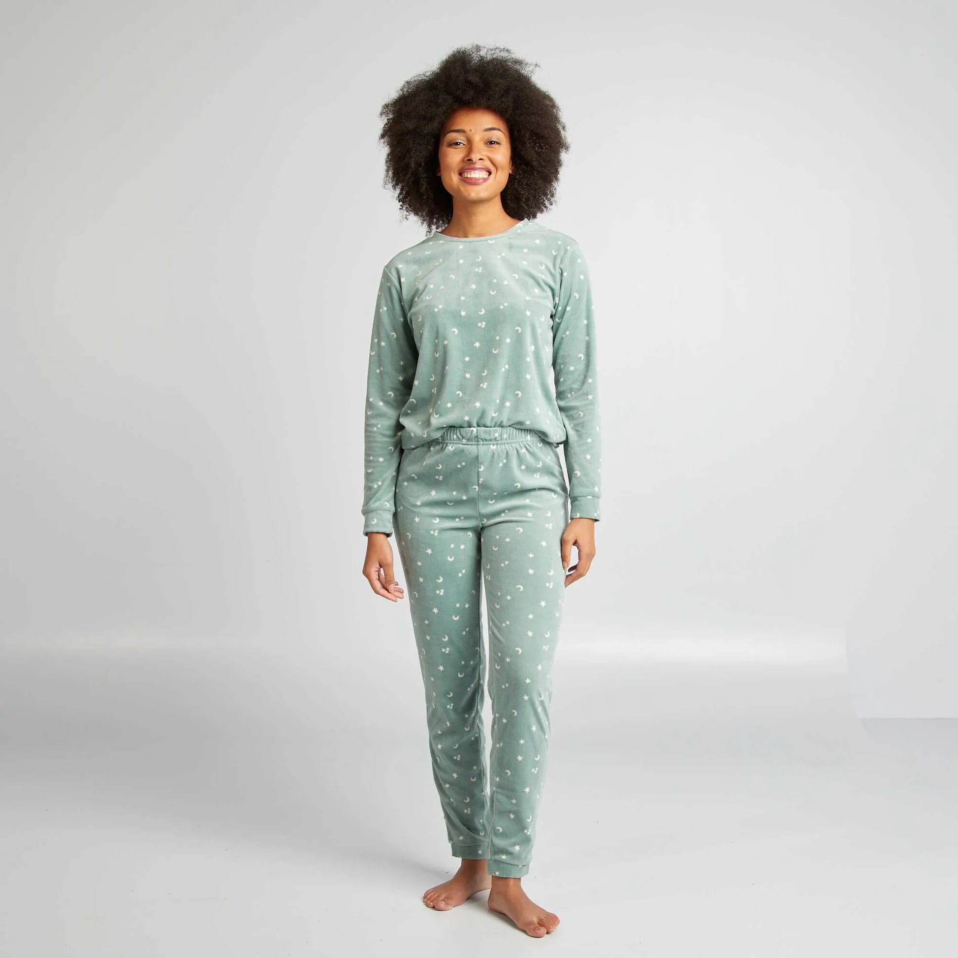 Ensemble pyjama 2 pi ces imprim Vert toiles