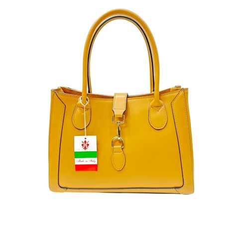 Femme Sac à Main Italy Pour Femme - En Cuir - Jaune