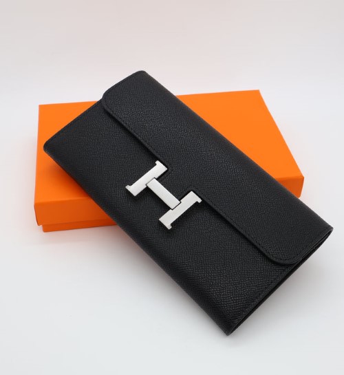 Portefeuille Hermes en cuir véritable pour femme